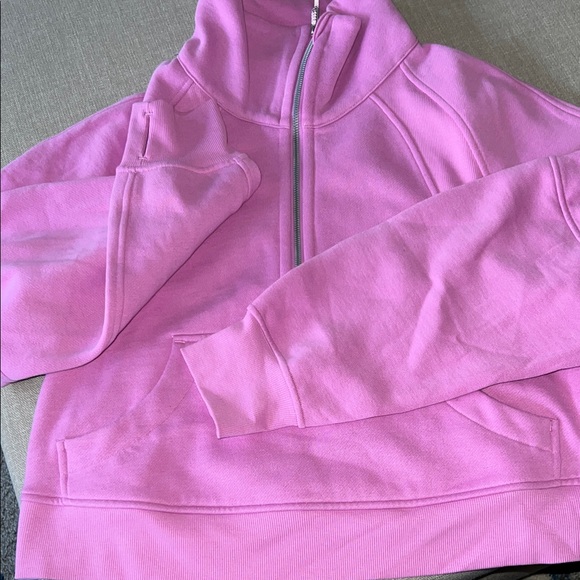 lululemon athletica Sweaters - Lululemon Pink Scuba half zip